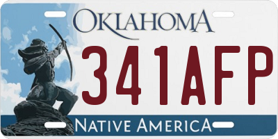 OK license plate 341AFP