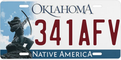 OK license plate 341AFV