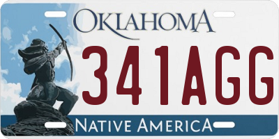 OK license plate 341AGG