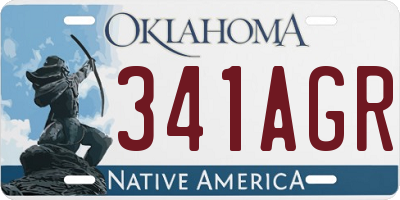 OK license plate 341AGR
