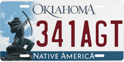 OK license plate 341AGT
