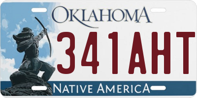 OK license plate 341AHT