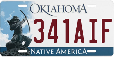 OK license plate 341AIF