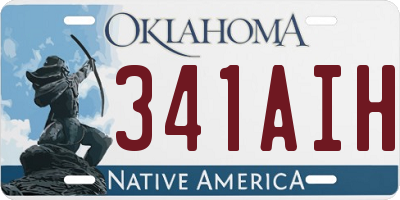 OK license plate 341AIH