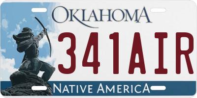 OK license plate 341AIR
