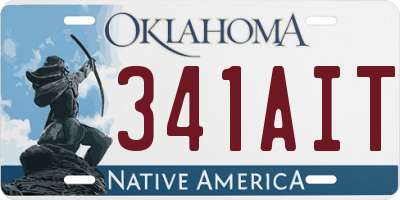 OK license plate 341AIT