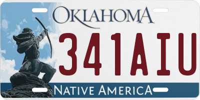 OK license plate 341AIU