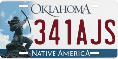 OK license plate 341AJS