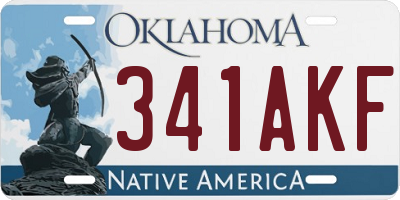 OK license plate 341AKF