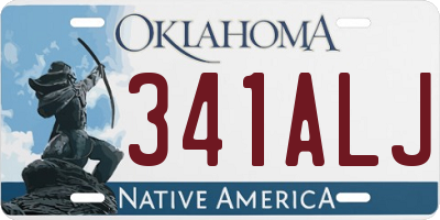 OK license plate 341ALJ
