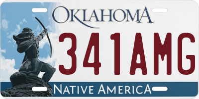 OK license plate 341AMG