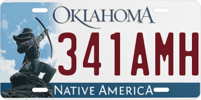 OK license plate 341AMH