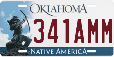 OK license plate 341AMM