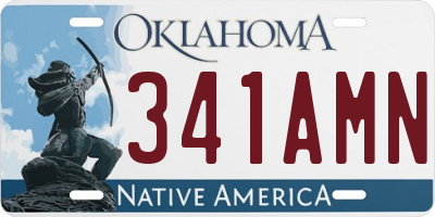 OK license plate 341AMN