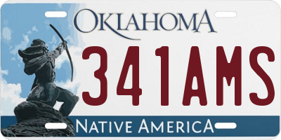 OK license plate 341AMS