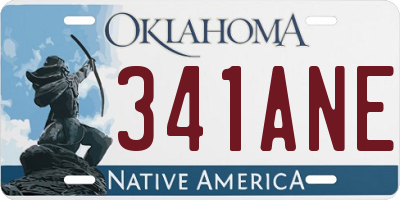 OK license plate 341ANE