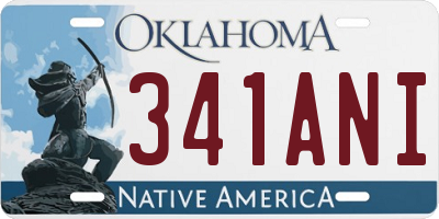 OK license plate 341ANI