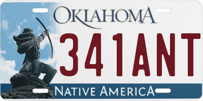 OK license plate 341ANT