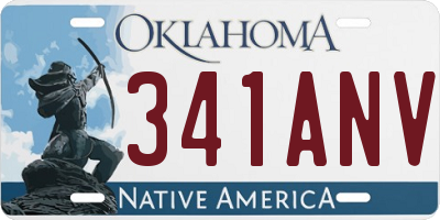 OK license plate 341ANV