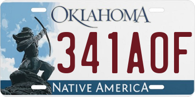 OK license plate 341AOF