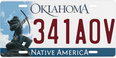 OK license plate 341AOV