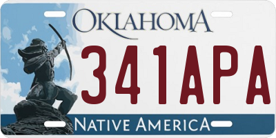 OK license plate 341APA