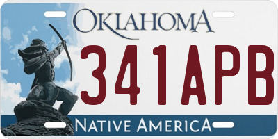 OK license plate 341APB