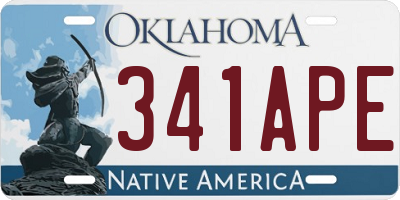 OK license plate 341APE