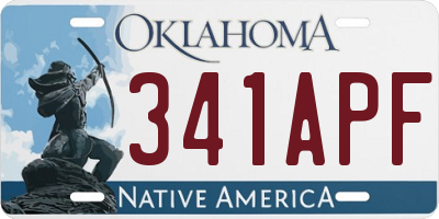 OK license plate 341APF