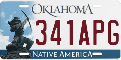 OK license plate 341APG