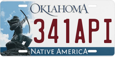 OK license plate 341API