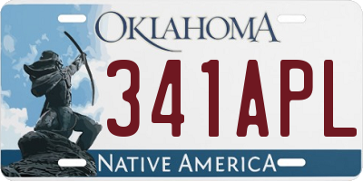 OK license plate 341APL