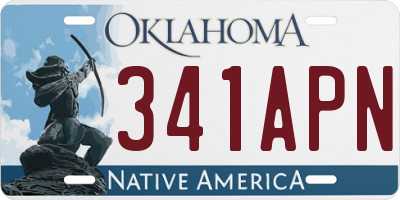 OK license plate 341APN