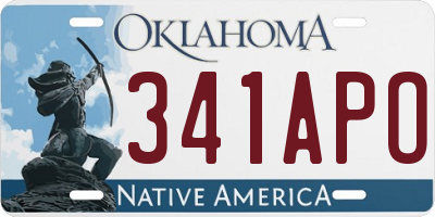 OK license plate 341APO