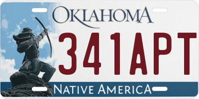 OK license plate 341APT