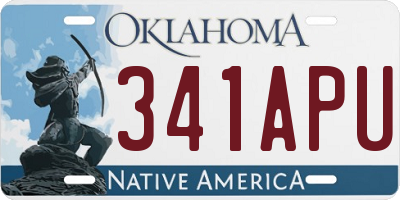 OK license plate 341APU