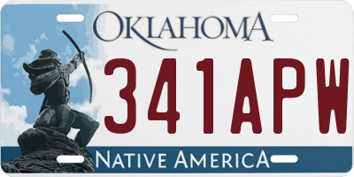 OK license plate 341APW