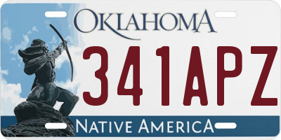 OK license plate 341APZ