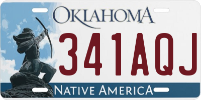 OK license plate 341AQJ