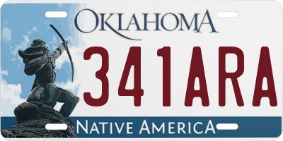 OK license plate 341ARA