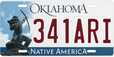 OK license plate 341ARI