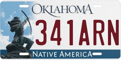 OK license plate 341ARN