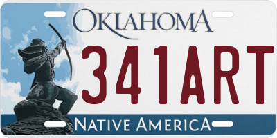OK license plate 341ART