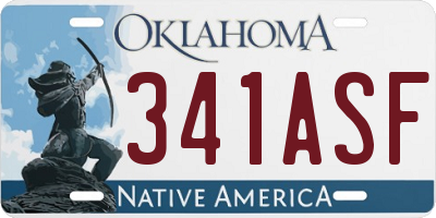 OK license plate 341ASF