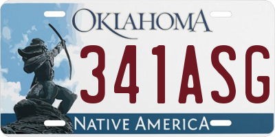 OK license plate 341ASG