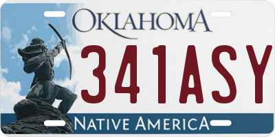 OK license plate 341ASY