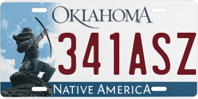OK license plate 341ASZ