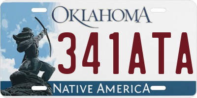 OK license plate 341ATA