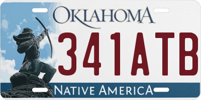 OK license plate 341ATB