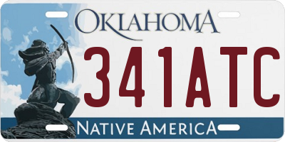 OK license plate 341ATC